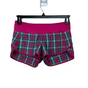 Lululemon Speed Shorts Senorita Pink Plaid